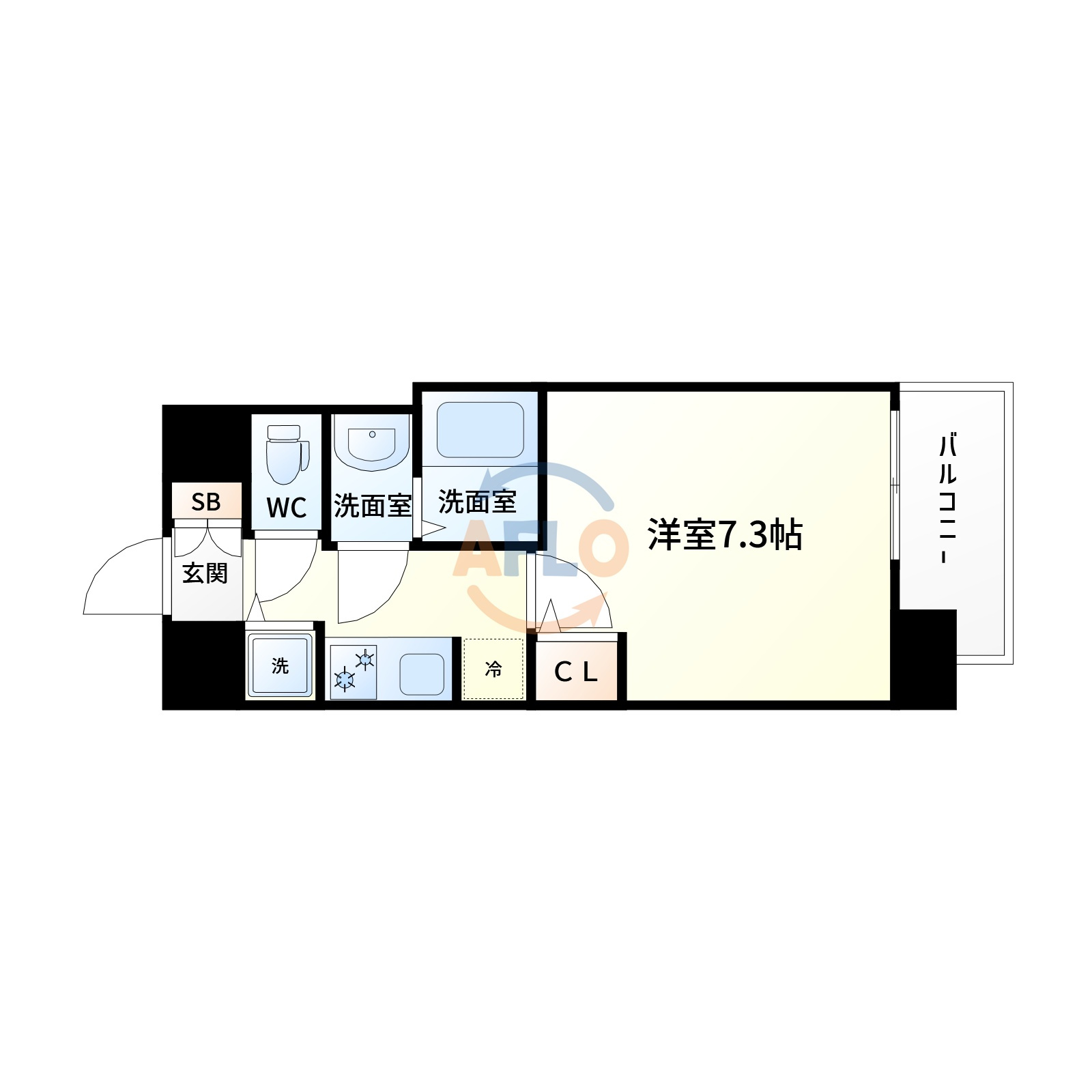 エスレジデンス新大阪リデントの間取り|S-RESIDENCE新大阪Ridente　間取り