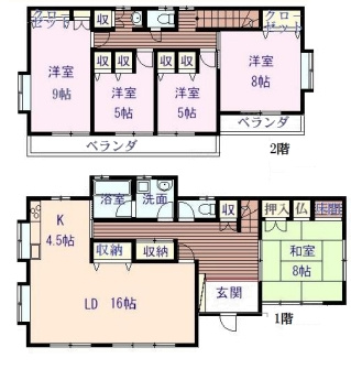 大網白里市細草　中古戸建の間取り|図面と現況に相違がある場合、現況を優先致します。