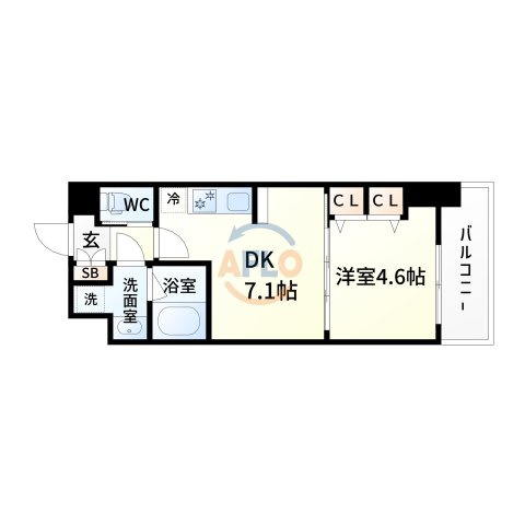 スプランティッド新大阪キャトルの間取り|スプランティッド新大阪キャトル　間取り