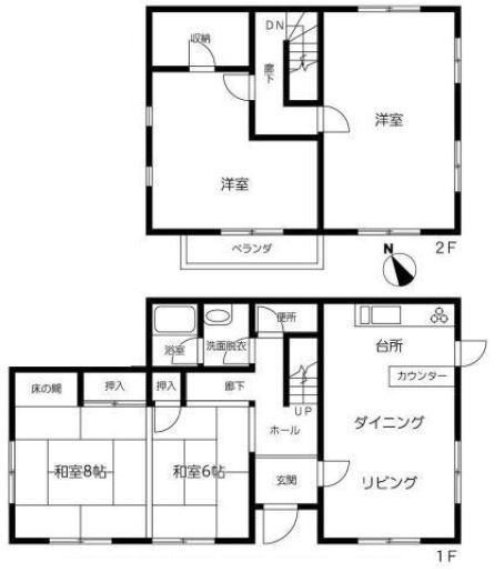 大網白里市細草　中古住宅の間取り|図面と現況に相違がある場合、現況を優先致します。