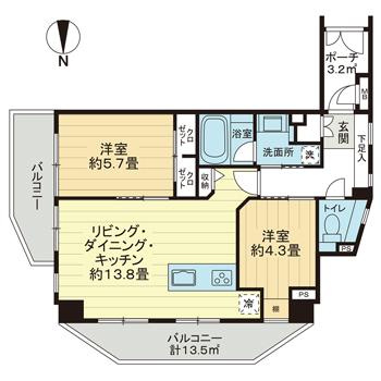 カーサフェリス武蔵小山の間取り