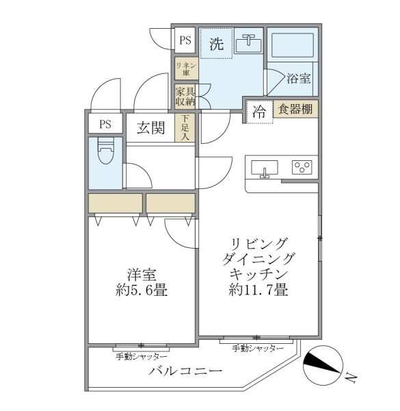 Ｔｈｅ　Ｓｈｉｎａｇａｗａ　Ｅａｓｔ　Ｒｅｓｉｄｅｎｃｅの間取り