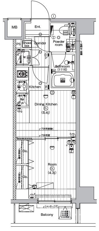 ザ・プレミアムキューブＧ潮見の間取り