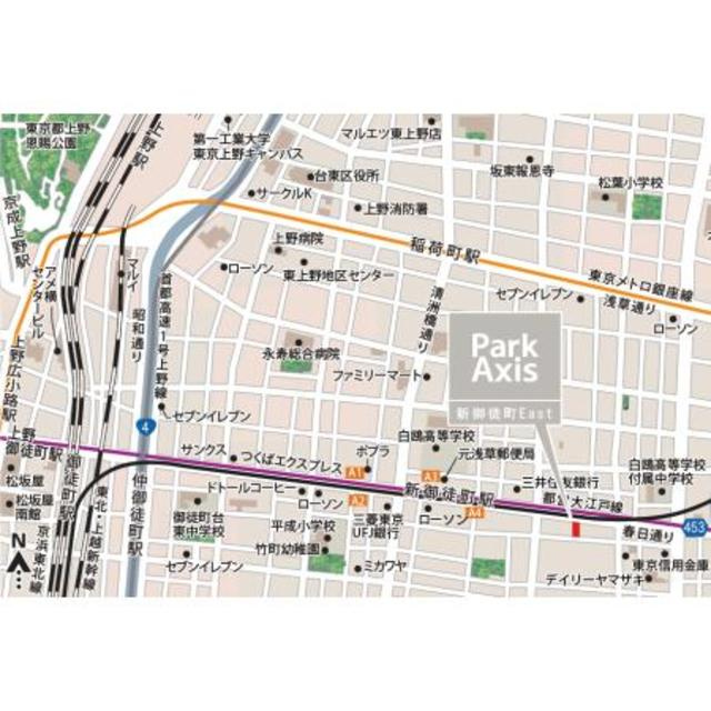 パークアクシス新御徒町Ｅａｓｔの地図