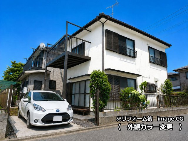 買物施設至近の角地　自分好みにリフォームしてみませんか？の外観パース|外観カラー変更イメージCG（　リノベは価格に含まれません　）