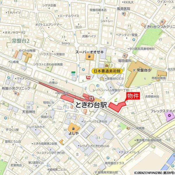 ＢＥＬＩＳＴＡ常盤台の地図