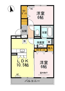 コーポラスヤナセⅤの間取り