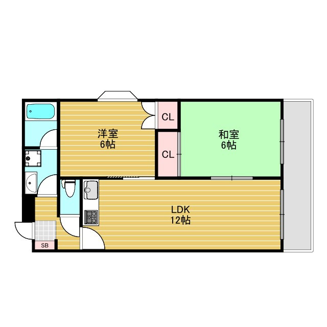 シャンクレール豊新の間取り
