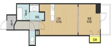 大阪市中央区北浜東の賃貸マンションの間取り