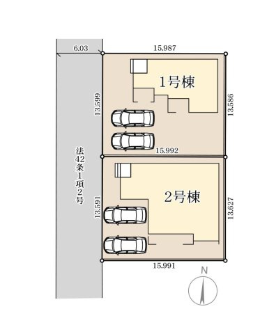鳥栖市立石町第1-2棟（1号棟）の区画図|配置図（1号棟）