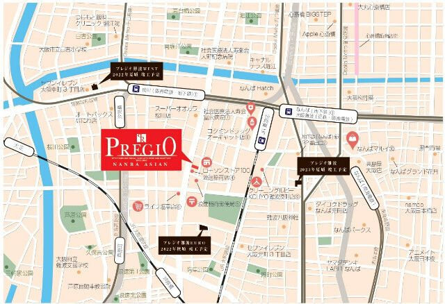 プレジオ難波ASIANの地図