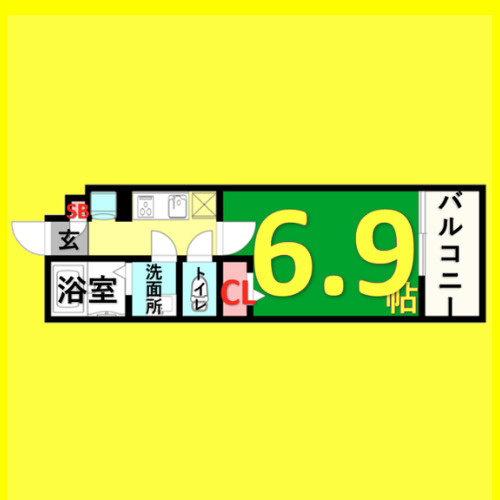 リブリ・吹上　名古屋市賃貸　仲介手数料無料の間取り