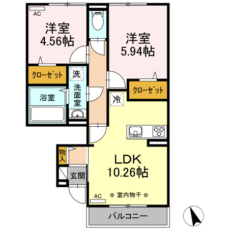 サニーフラットの間取り