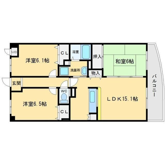 ボヌール千里中央弐番館の間取り