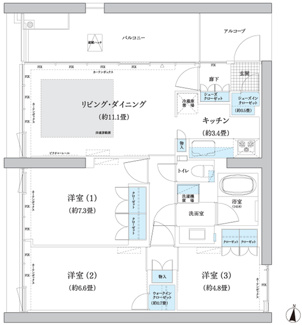 【間取り】 | ガーデニエール砧　ＷＥＳＴ