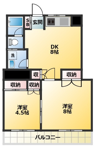 雪ヶ谷メゾンネージュの間取り