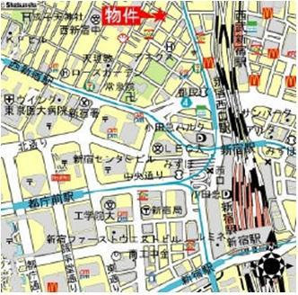 ＫＤＸレジデンス西新宿の地図