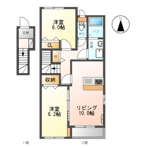 ハート　フラワーの間取り