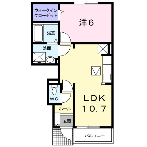 ベルズかたかごＢの間取り