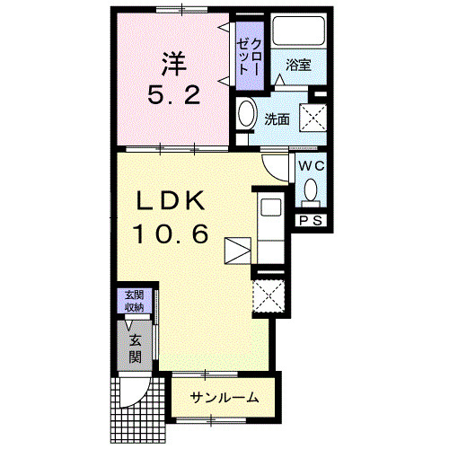 プランドールＢの間取り