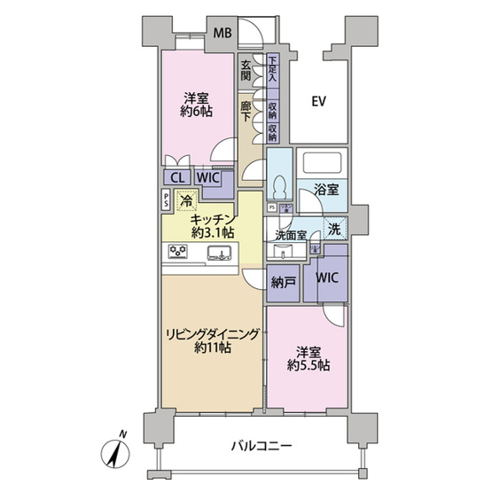  | ザ･パークハウス西新二丁目 206号