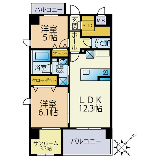 【間取り】 | Sun･Blesso塩原