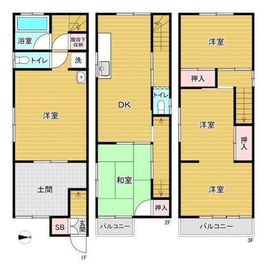 【間取り】 | 守口市梶町4丁目　中古戸建