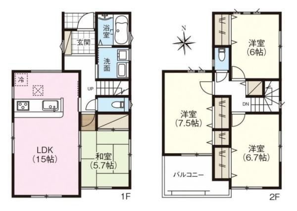 ファーストタウン本町 ／新築一戸建の間取り