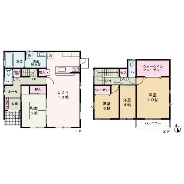 和歌山市六十谷　中古戸建の間取り