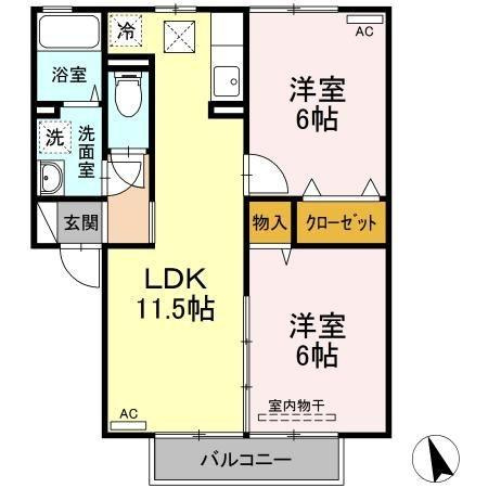 【間取り】 | サン　エクセル　Ａ棟