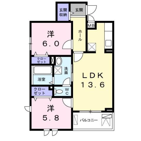 カーサ　サリーレの間取り