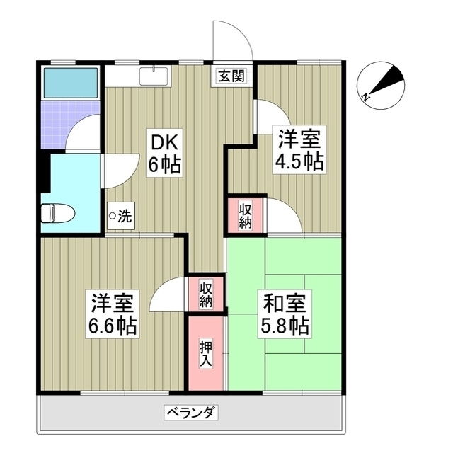 第二東新井ハイツの間取り