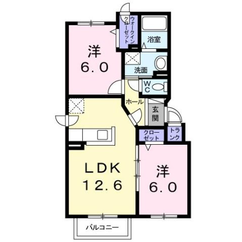 ソレイユ西町Ｂの間取り