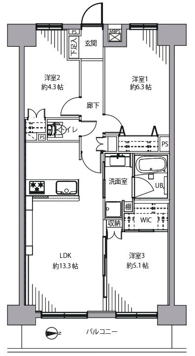 ライオンズマンション船堀親水公園の間取り|新規リノベーション施工が完了いたしましたのでいつでも内覧が可能です。安心のアフターサービス保証付きですのでご購入後も安心して暮らせます。