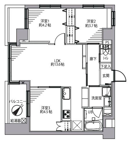 ベルメゾン向島の間取り|南西向き・角部屋住戸につきまして日当たり・通風良好。新規リノベーション施工が完了いたしましたのでいつでも内覧が可能です。安心のアフターサービス保証付きですのでご購入後も安心して暮らせます。