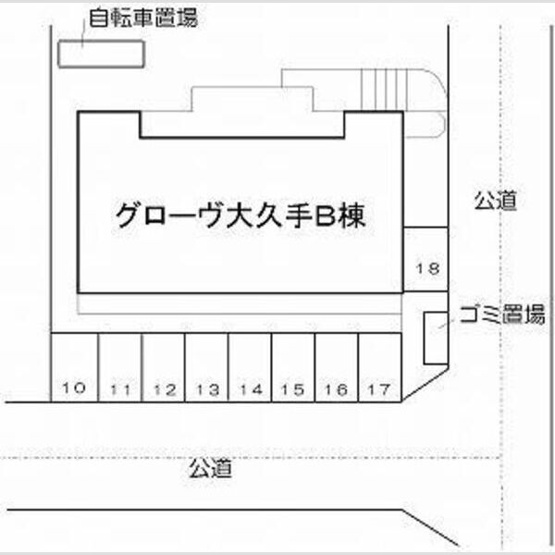【区画図】 | グローヴ大久手B棟