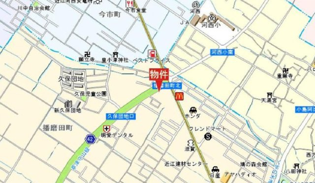 播磨田町土地建物の地図