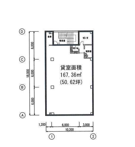 大津市大萱１丁目の店舗事務所の間取り