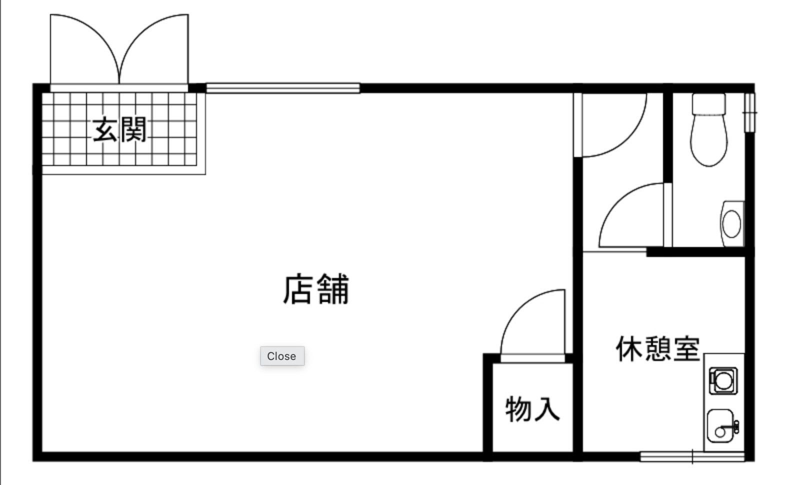焔魔堂町貸店舗の間取り