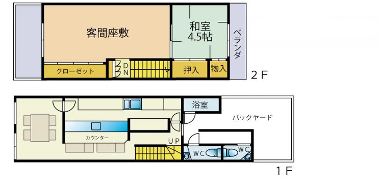 野洲市北野一丁目店舗の間取り