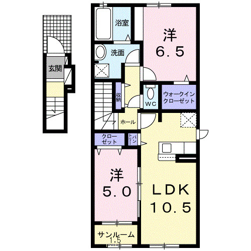 セゾン　ド　フォレⅠの間取り