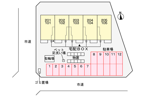 プロムナード　レーヌの区画図