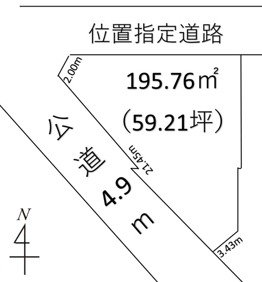 【土地図】 | 熊谷市上之　1280万　土地