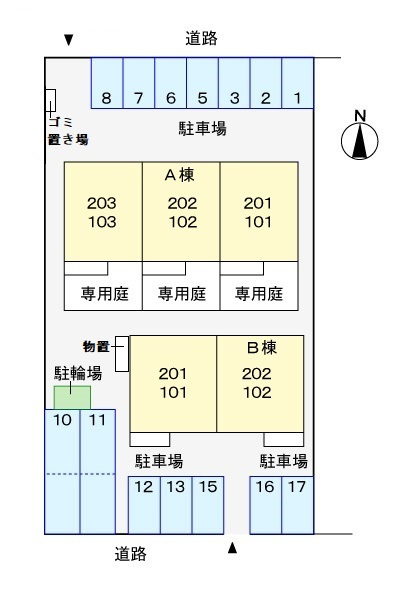 センチュリーテラス　Ａの区画図