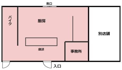 栗東市小柿10丁目　貸店舗の間取り