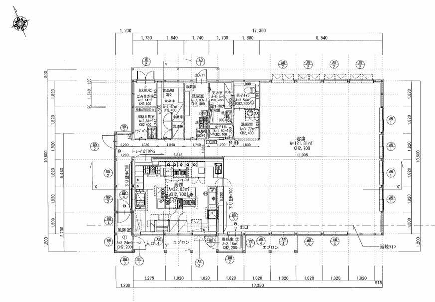 大津市雄琴４丁目の事業用地の区画図