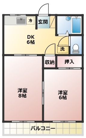 千葉市花見川区畑町のアパートの間取り