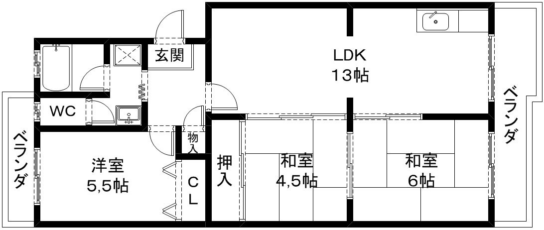 プライムコート草津の間取り