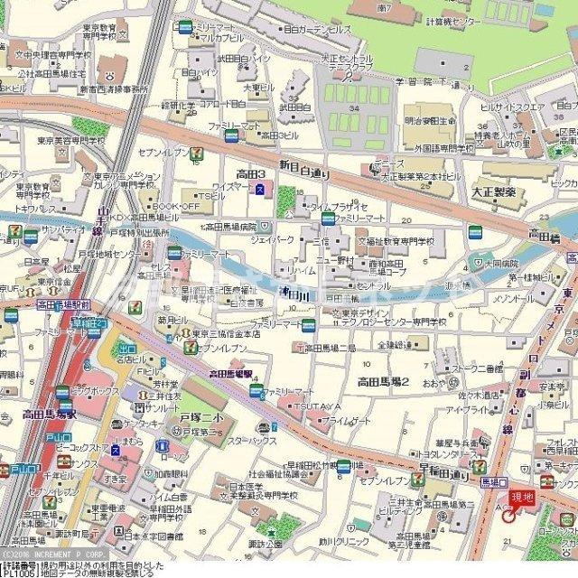 スカイコートヴァンテアン早稲田【おとり物件なし】#学生・社会人にオススメ！初期費用分割払いOK！の地図