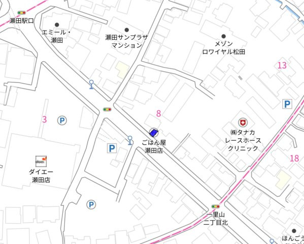 一里山中央テナントの地図